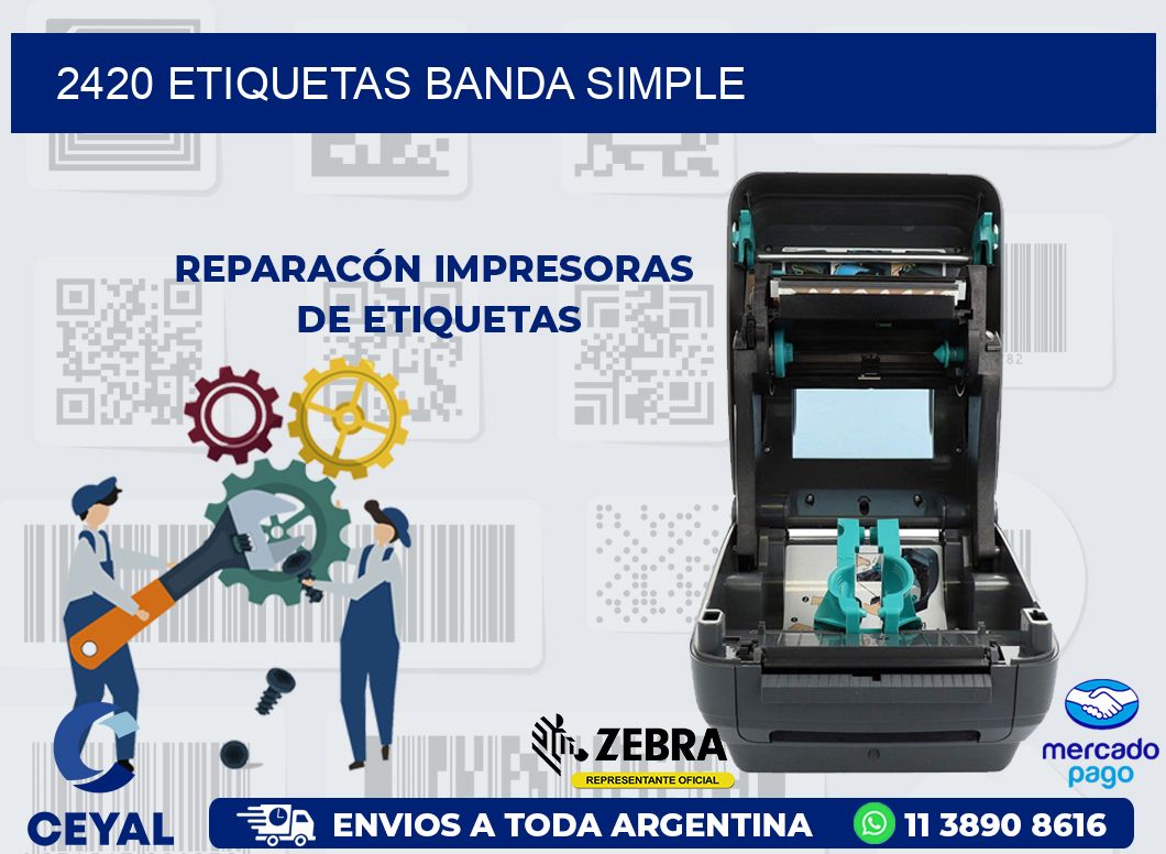 2420 ETIQUETAS BANDA SIMPLE