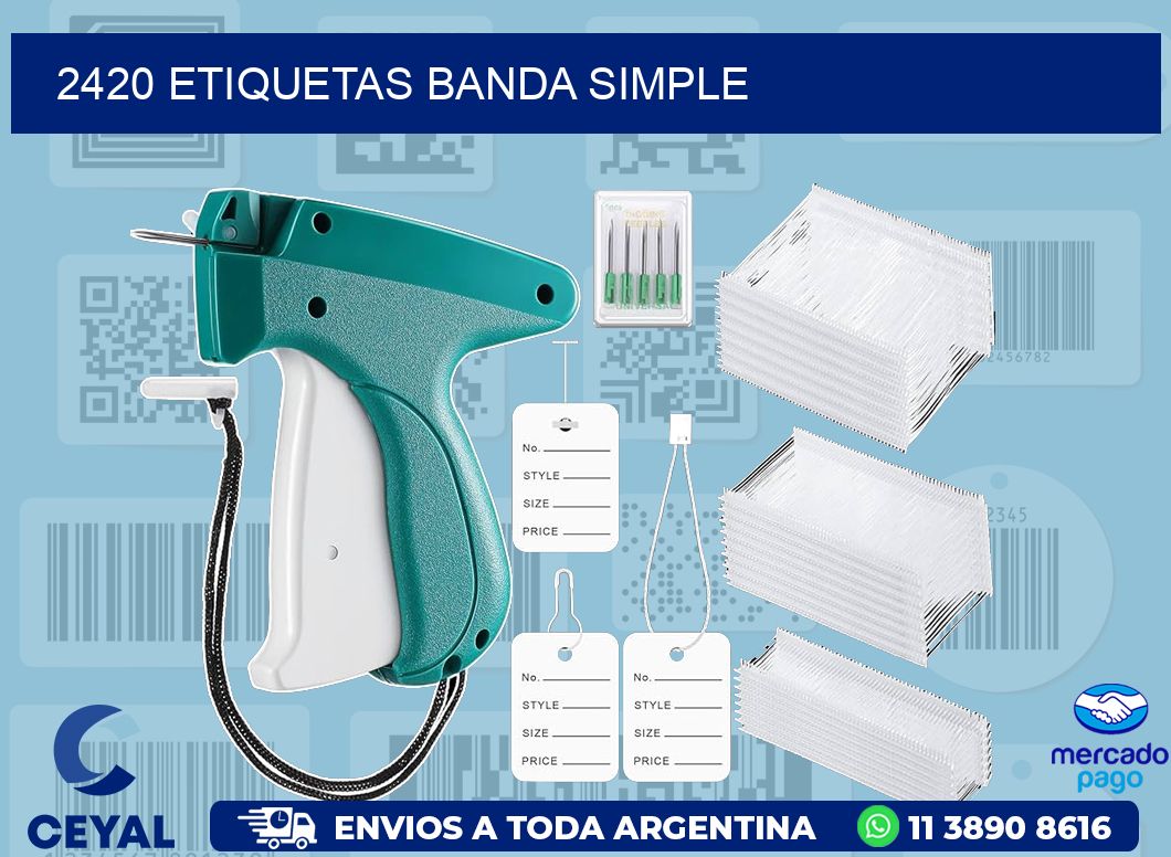 2420 ETIQUETAS BANDA SIMPLE