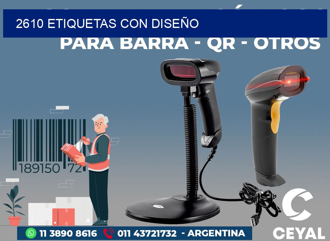 2610 ETIQUETAS CON DISEÑO