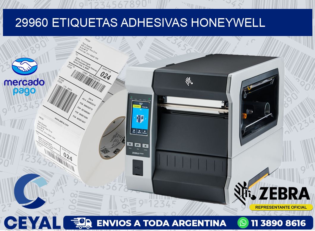 29960 ETIQUETAS ADHESIVAS HONEYWELL