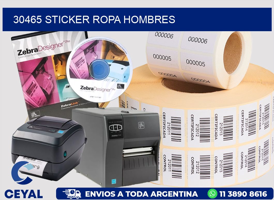 30465 STICKER ROPA HOMBRES