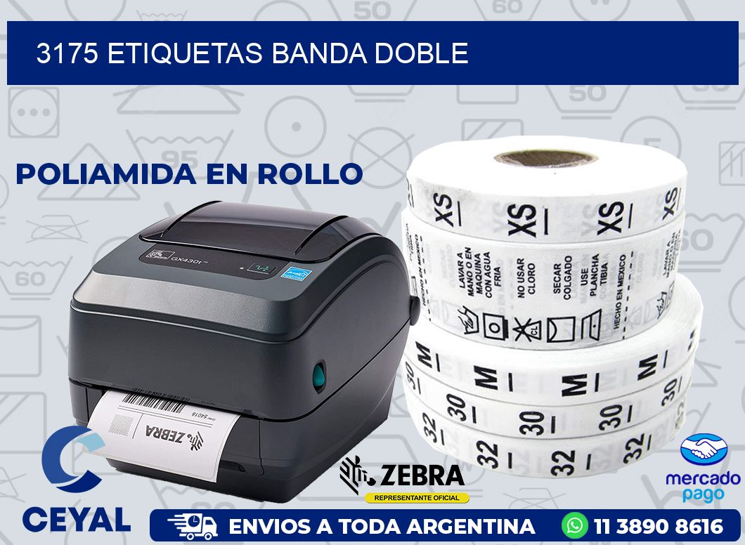 3175 ETIQUETAS BANDA DOBLE