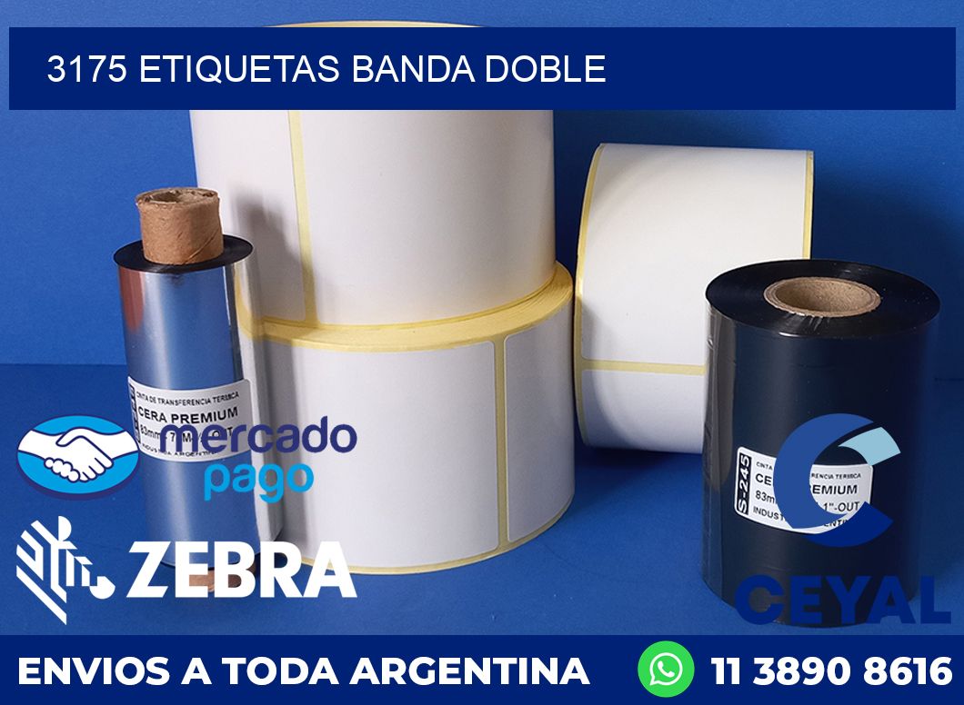 3175 ETIQUETAS BANDA DOBLE
