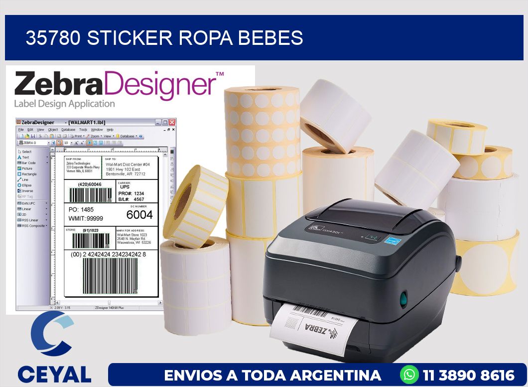 35780 STICKER ROPA BEBES