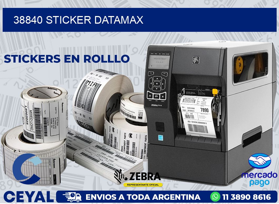 38840 STICKER DATAMAX