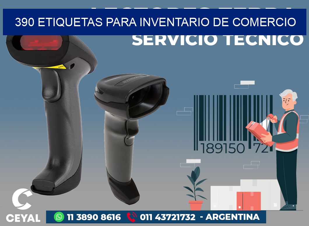 390 ETIQUETAS PARA INVENTARIO DE COMERCIO