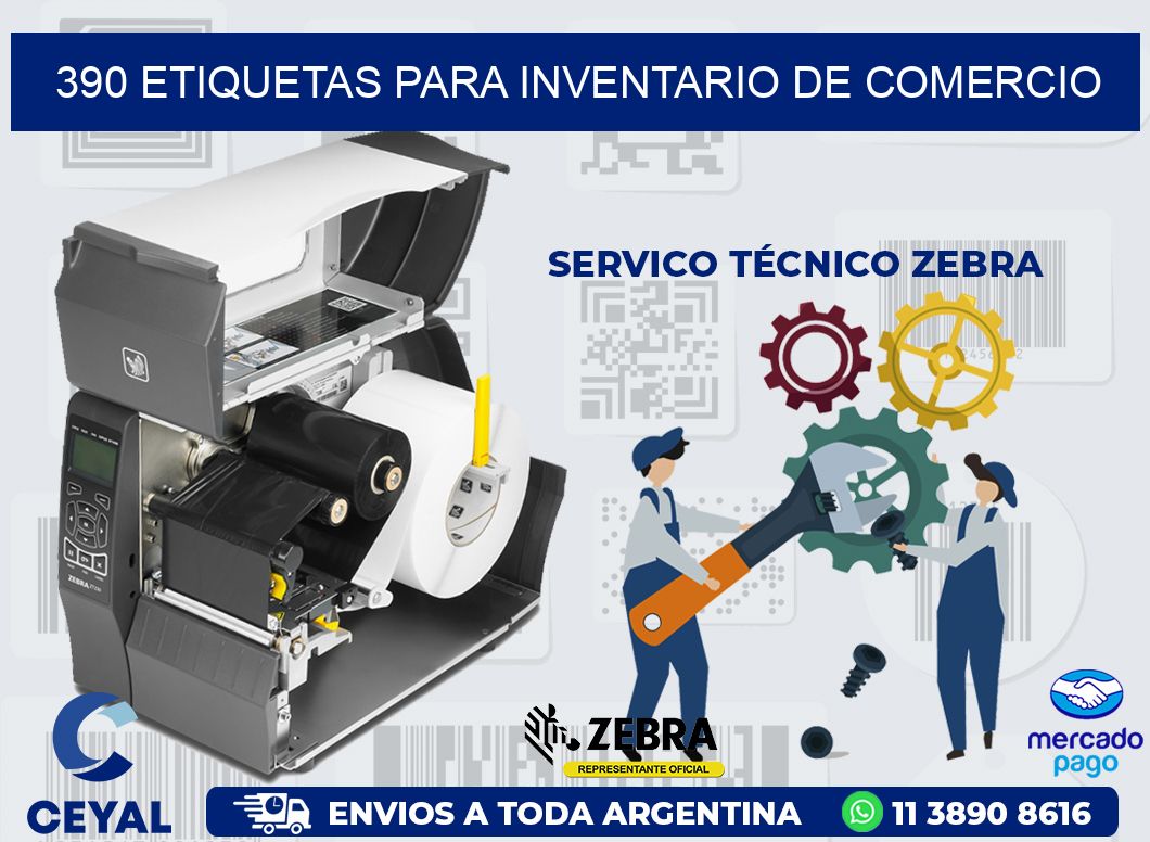 390 ETIQUETAS PARA INVENTARIO DE COMERCIO