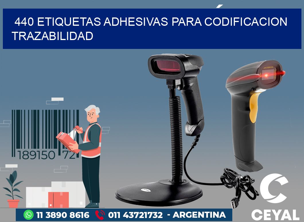 440 ETIQUETAS ADHESIVAS PARA CODIFICACION TRAZABILIDAD