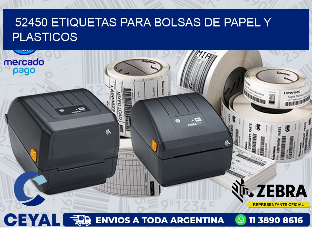 52450 ETIQUETAS PARA BOLSAS DE PAPEL Y PLASTICOS