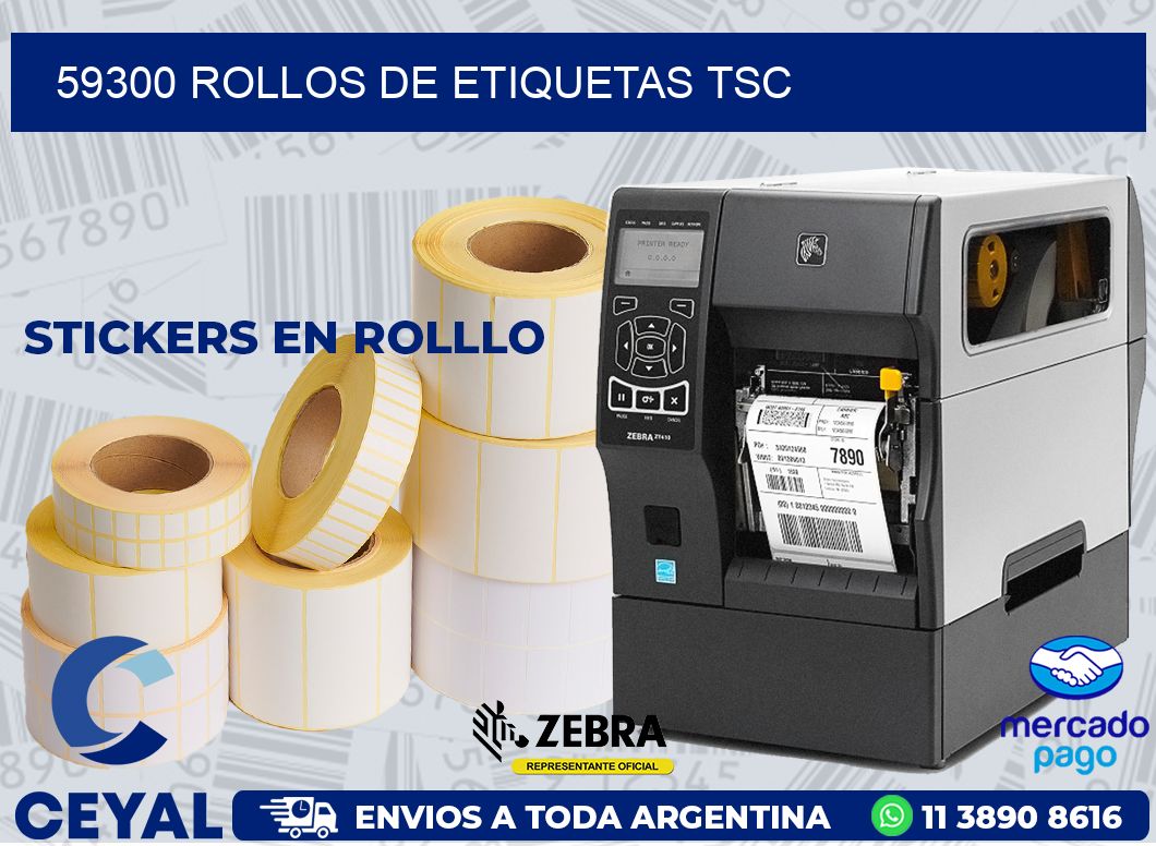 59300 ROLLOS DE ETIQUETAS TSC