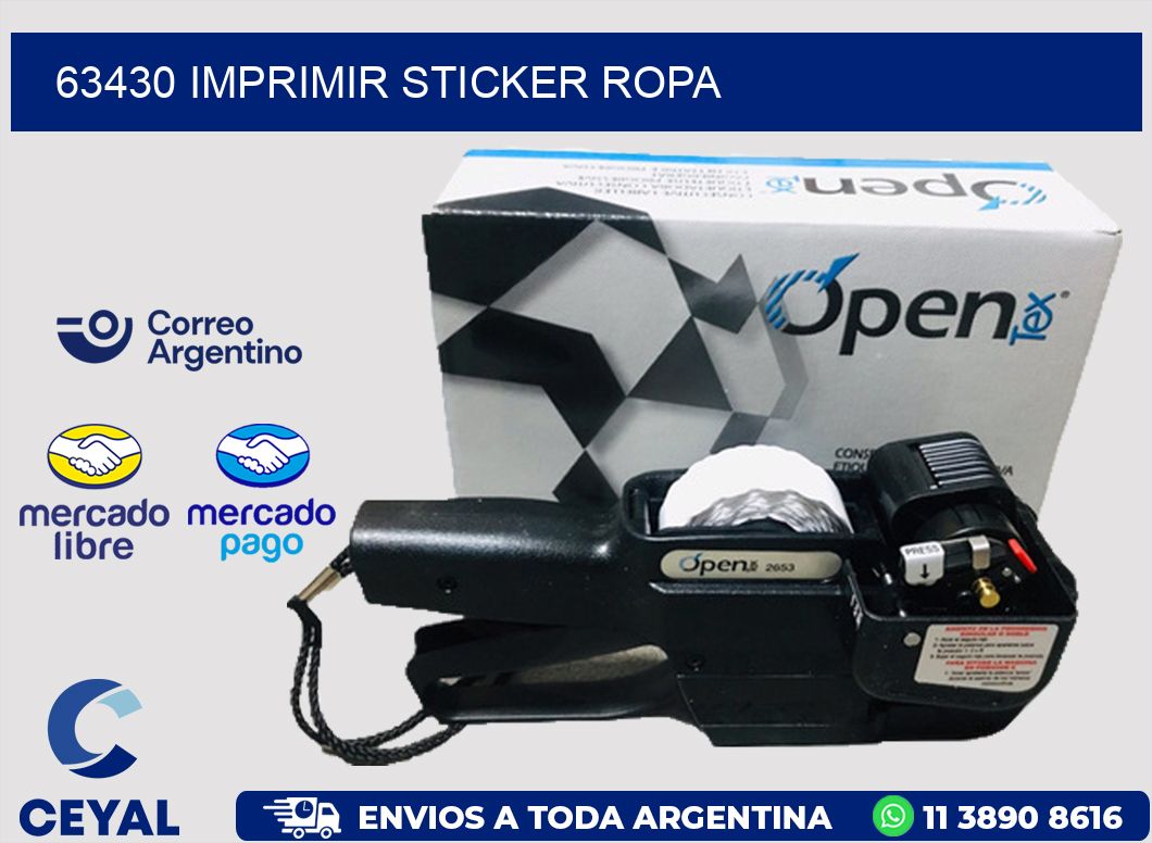63430 IMPRIMIR STICKER ROPA