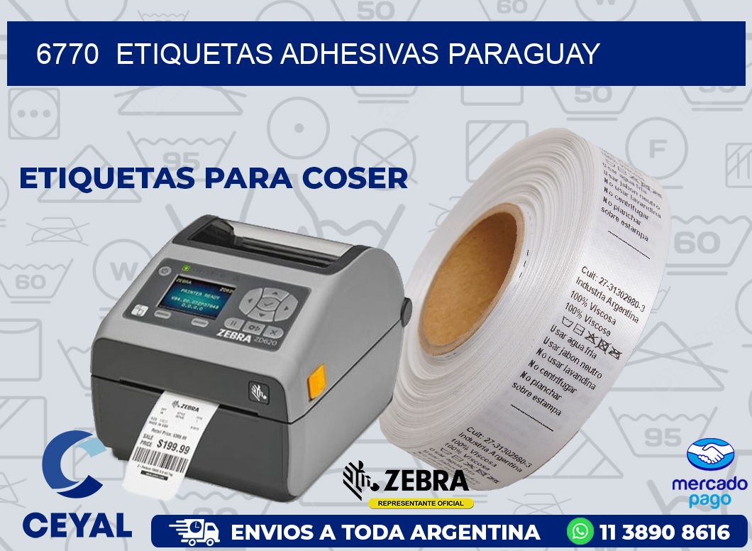 6770  ETIQUETAS ADHESIVAS PARAGUAY