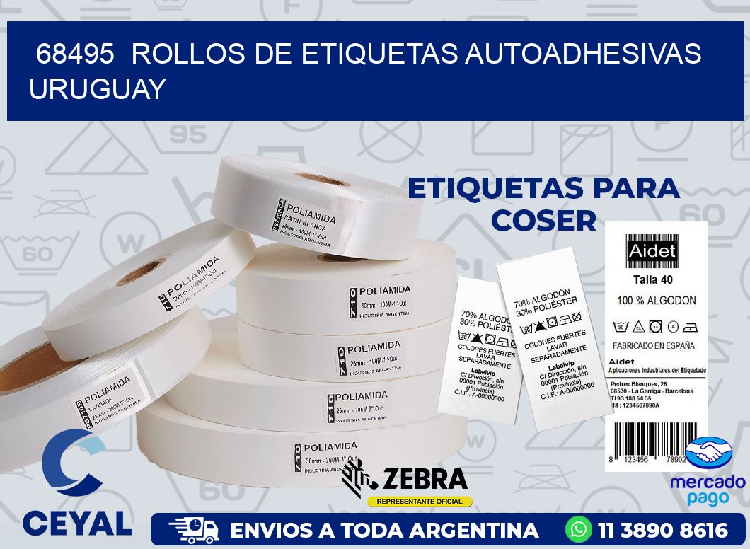 68495 ROLLOS DE ETIQUETAS AUTOADHESIVAS URUGUAY