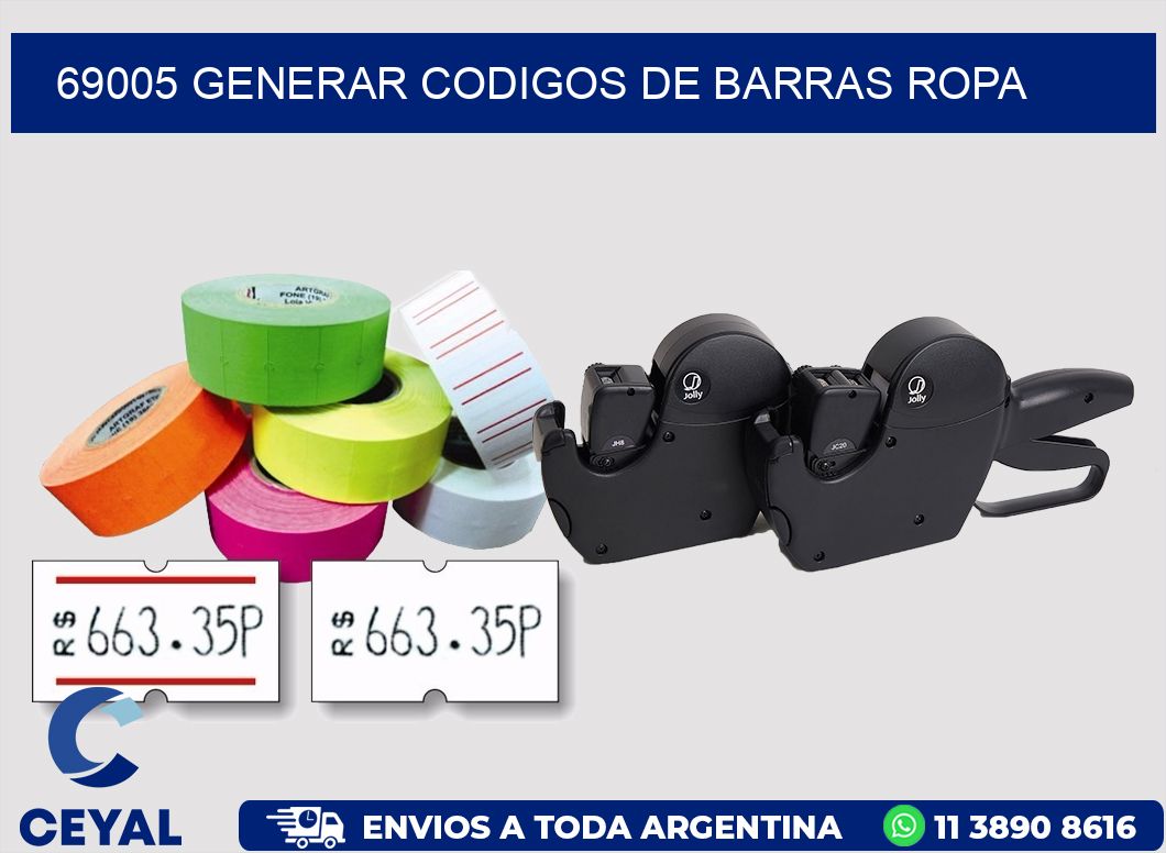 69005 GENERAR CODIGOS DE BARRAS ROPA