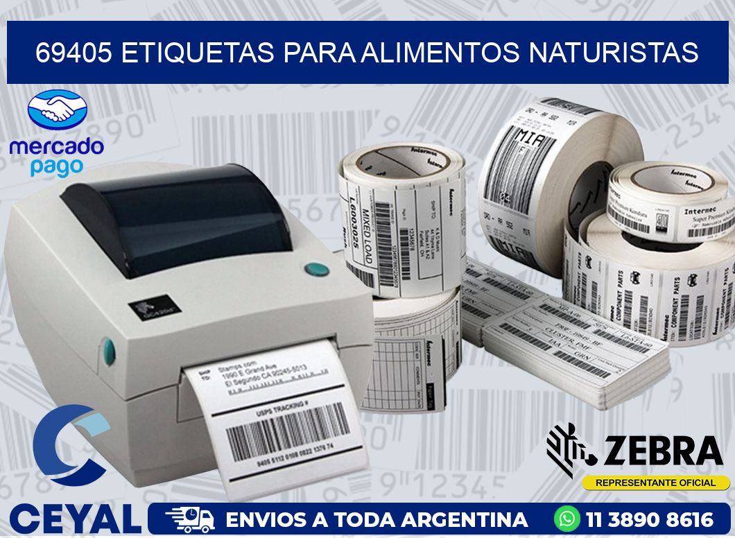 69405 ETIQUETAS PARA ALIMENTOS NATURISTAS