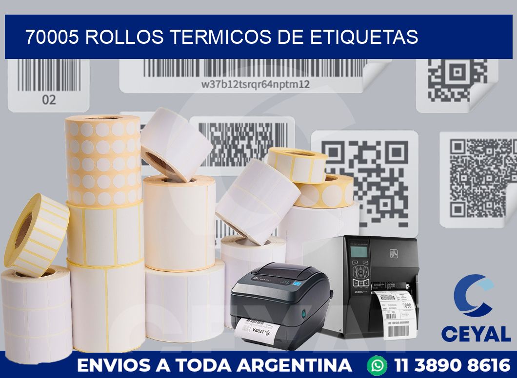 70005 ROLLOS TERMICOS DE ETIQUETAS
