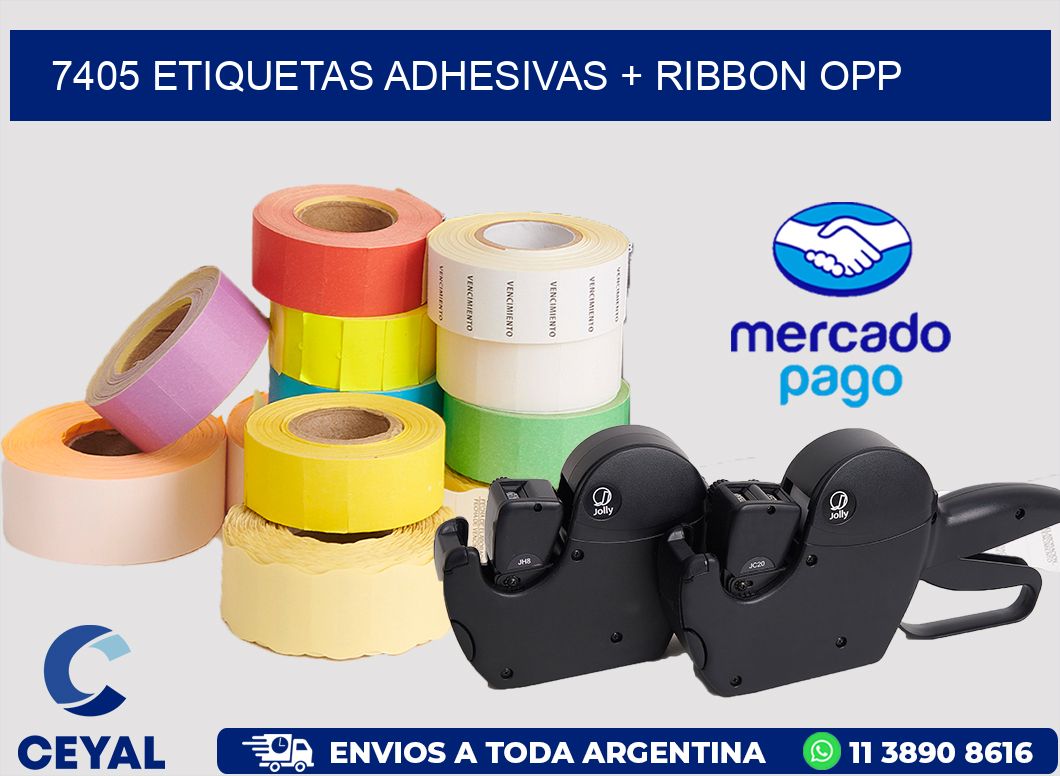 7405 ETIQUETAS ADHESIVAS + RIBBON OPP