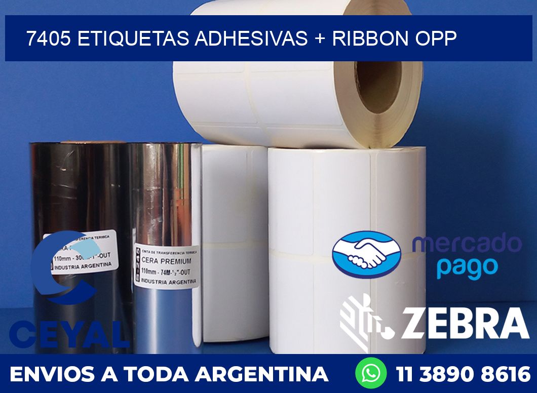 7405 ETIQUETAS ADHESIVAS + RIBBON OPP