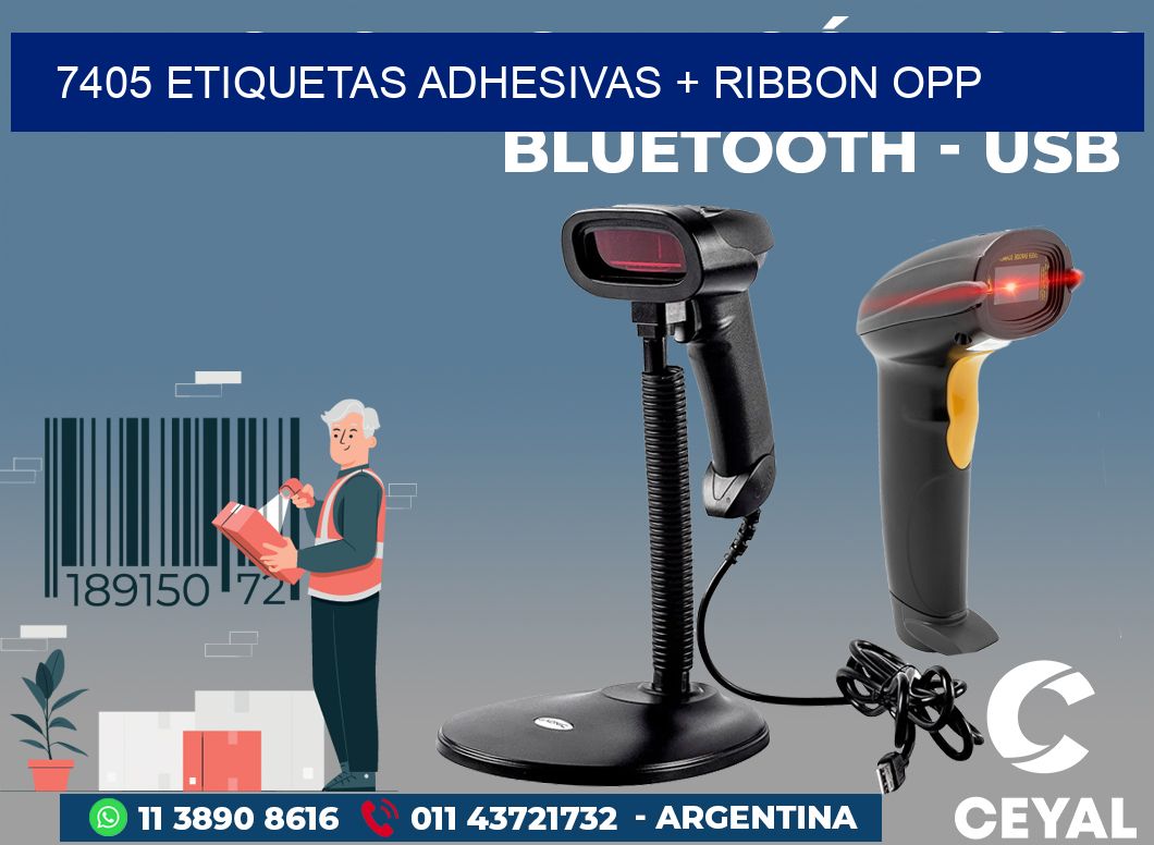 7405 ETIQUETAS ADHESIVAS + RIBBON OPP