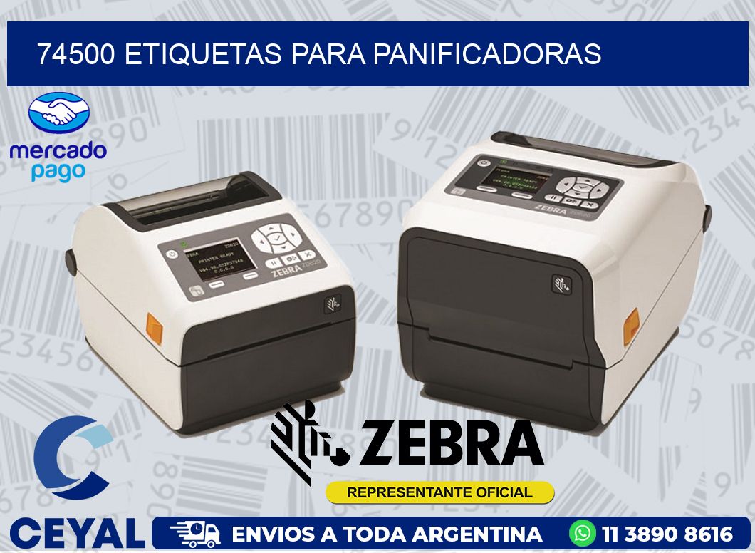 74500 ETIQUETAS PARA PANIFICADORAS