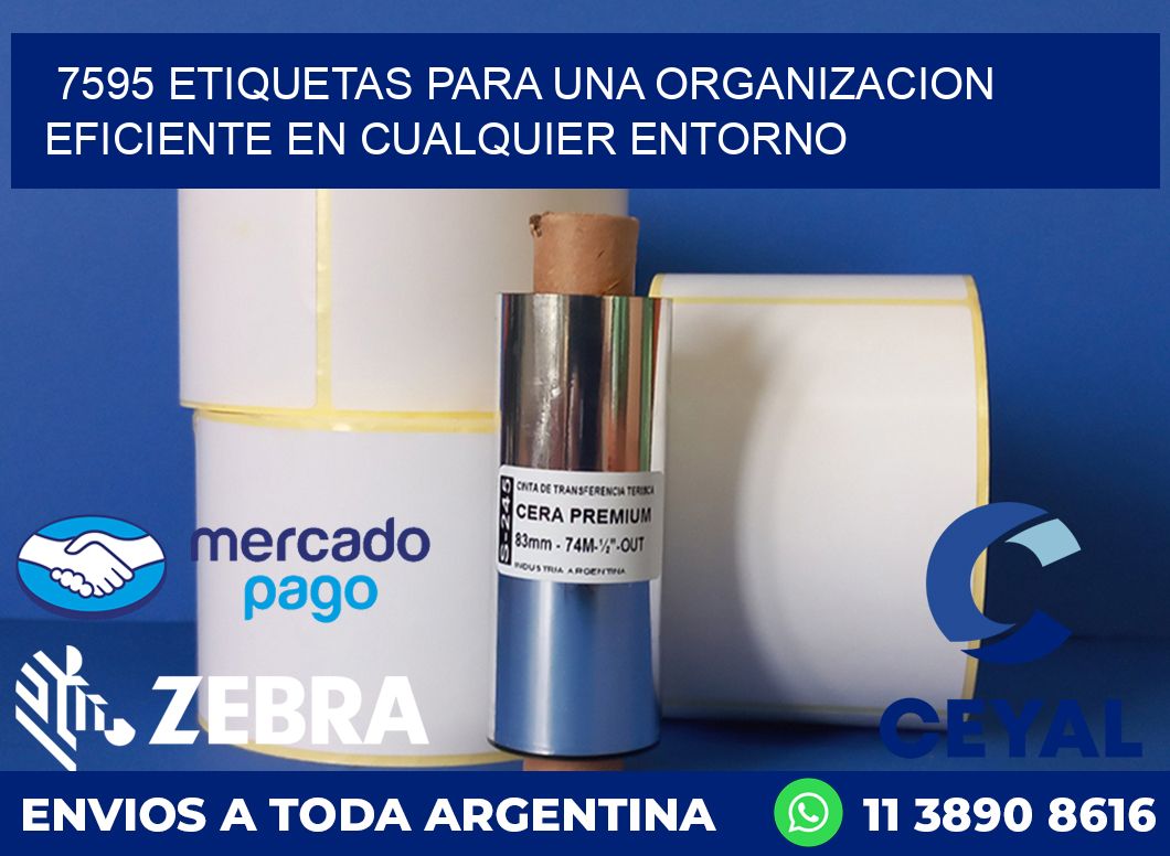 7595 ETIQUETAS PARA UNA ORGANIZACION EFICIENTE EN CUALQUIER ENTORNO