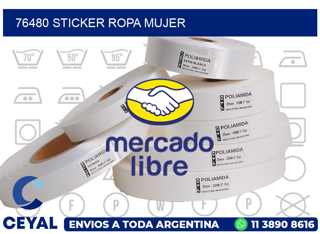 76480 STICKER ROPA MUJER