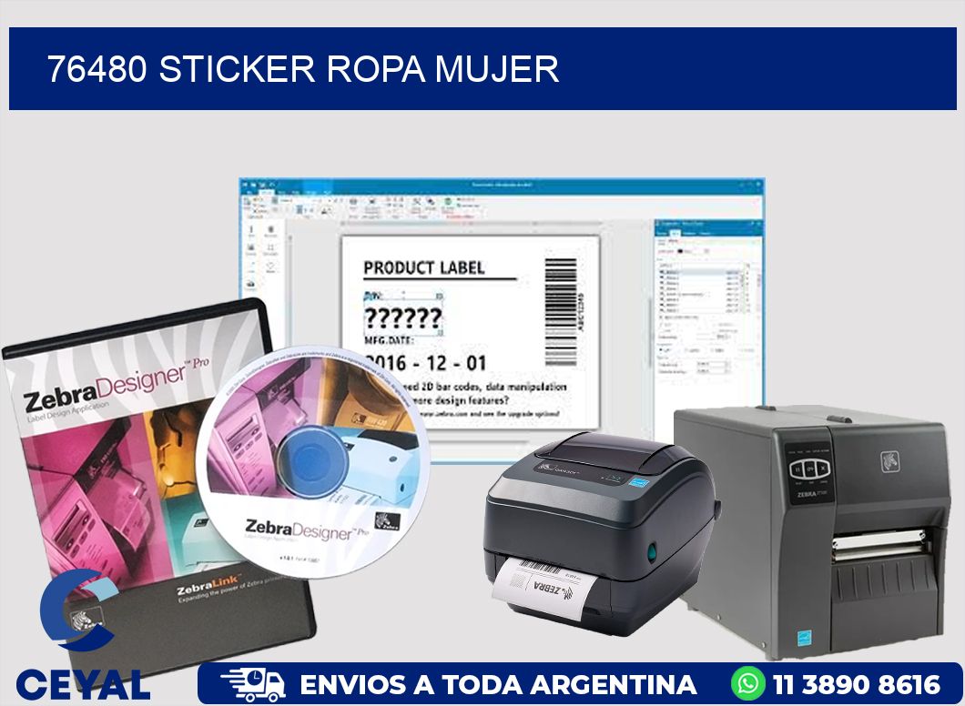 76480 STICKER ROPA MUJER