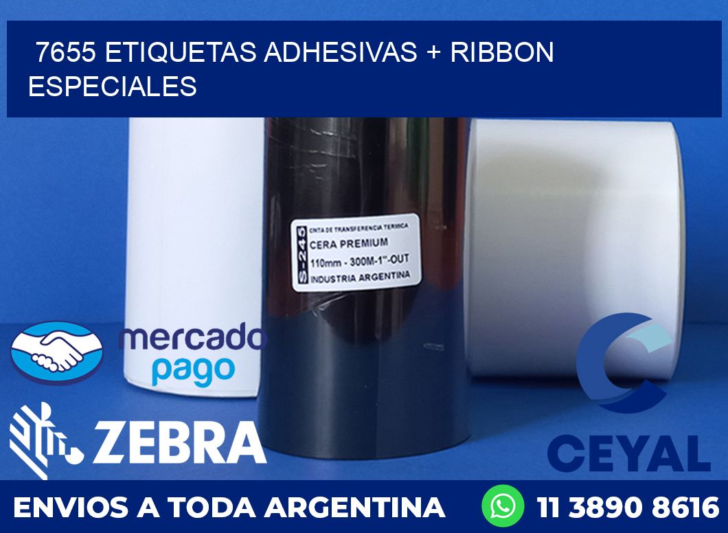 7655 ETIQUETAS ADHESIVAS + RIBBON ESPECIALES