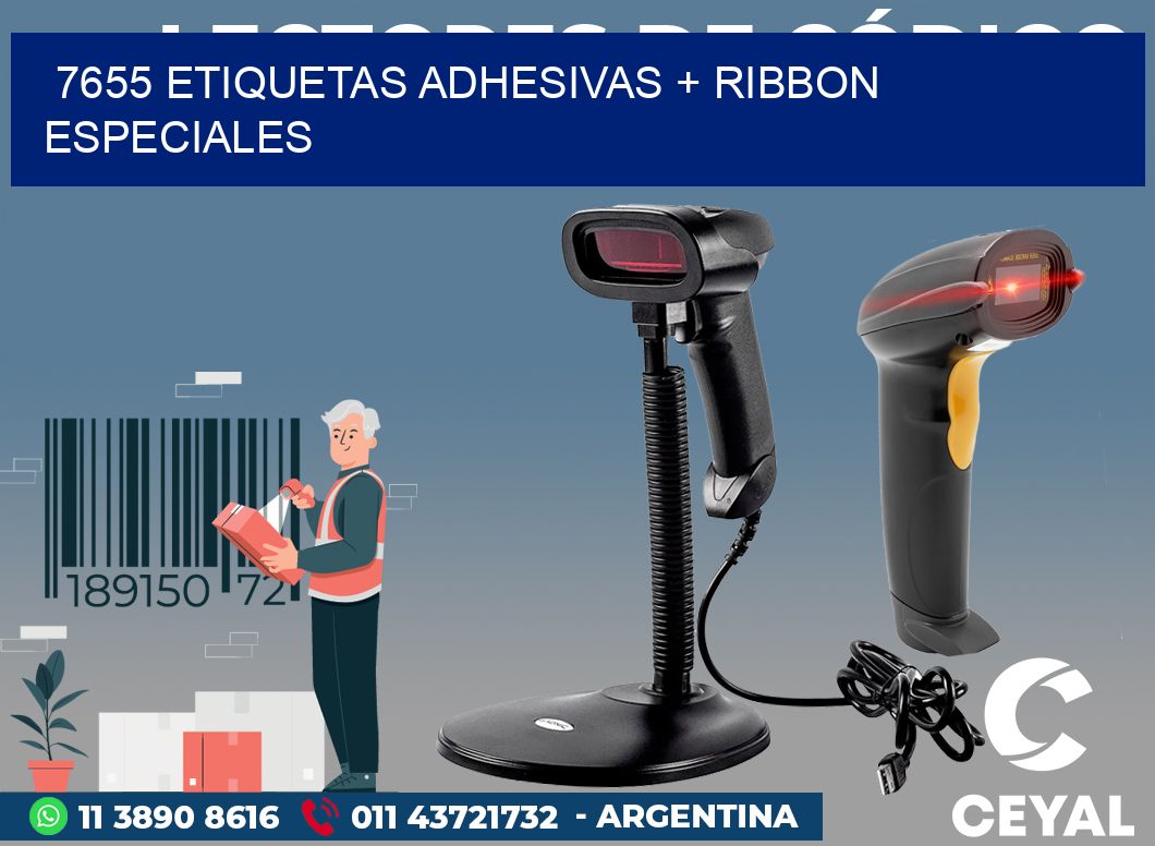7655 ETIQUETAS ADHESIVAS + RIBBON ESPECIALES
