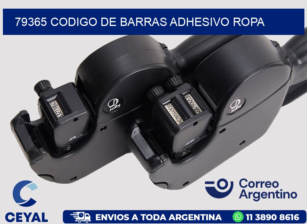 79365 CODIGO DE BARRAS ADHESIVO ROPA