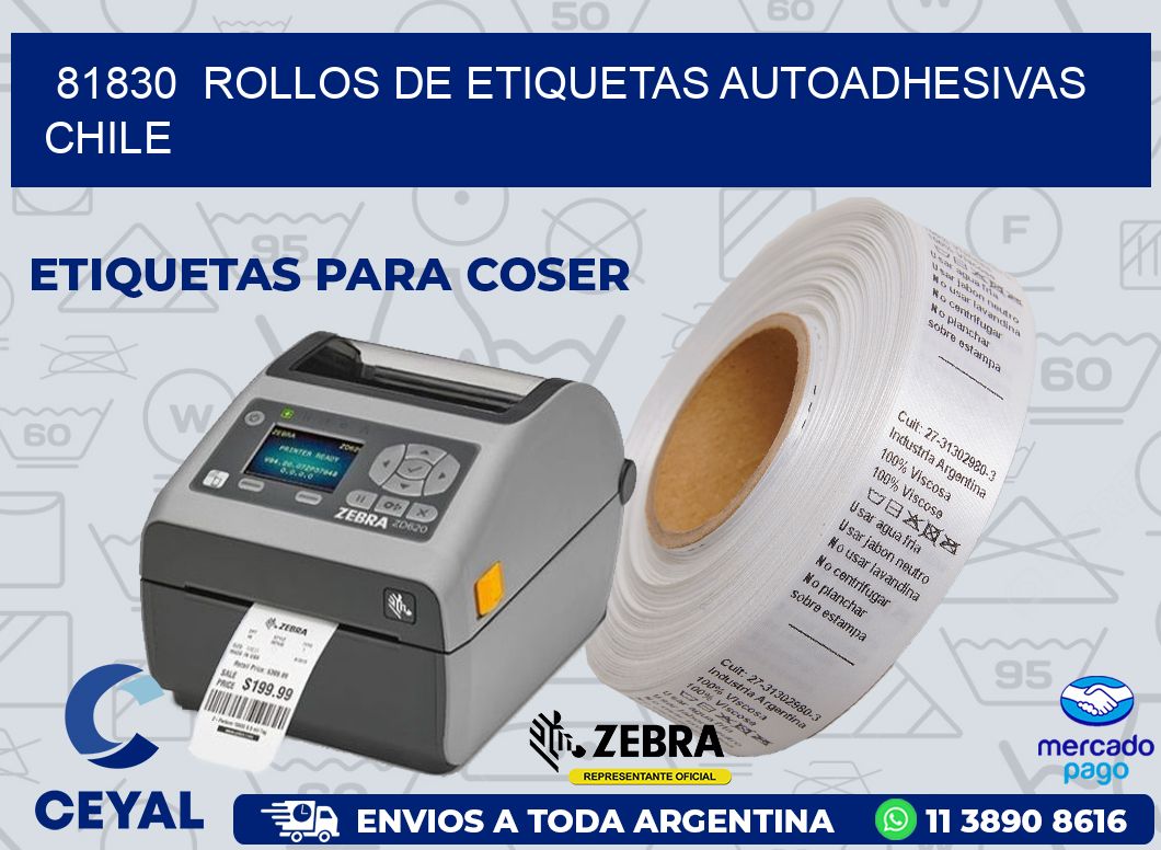 81830 ROLLOS DE ETIQUETAS AUTOADHESIVAS CHILE
