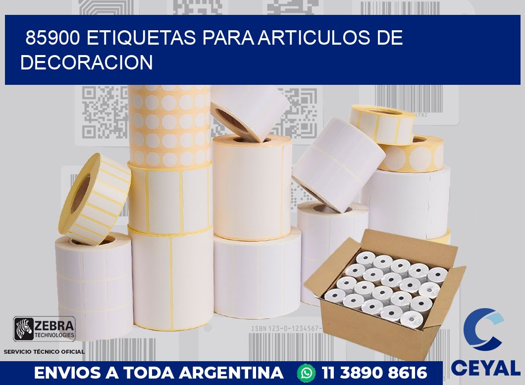 85900 ETIQUETAS PARA ARTICULOS DE DECORACION