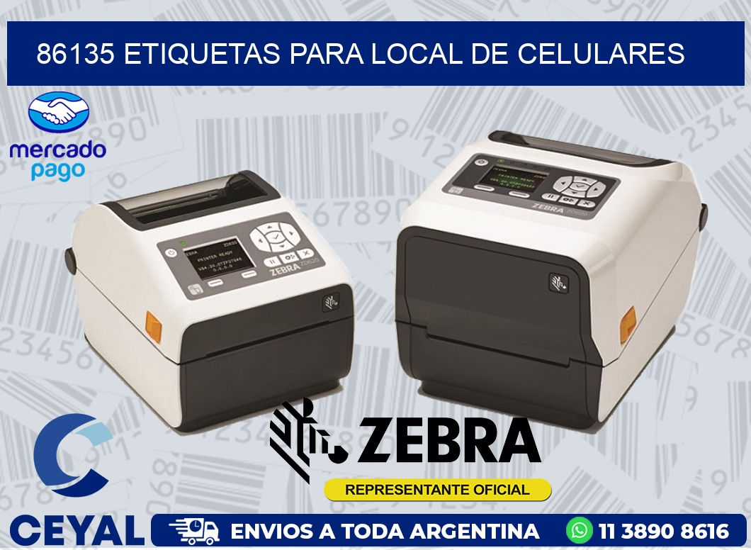 86135 ETIQUETAS PARA LOCAL DE CELULARES