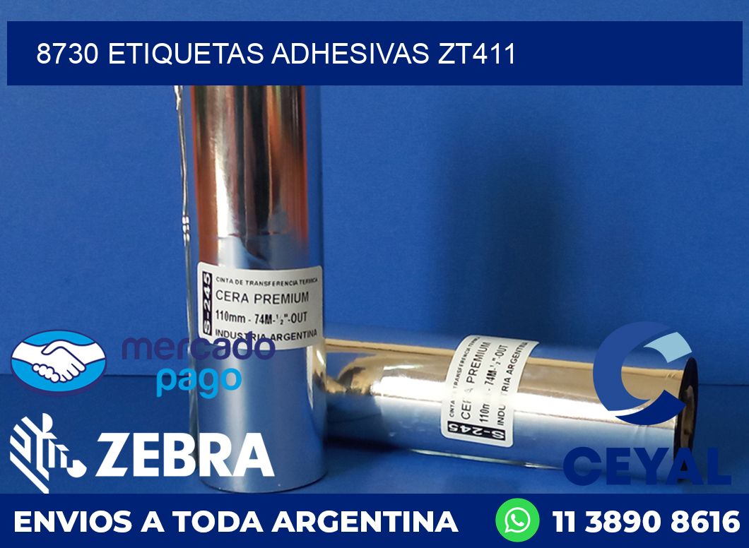 8730 ETIQUETAS ADHESIVAS ZT411