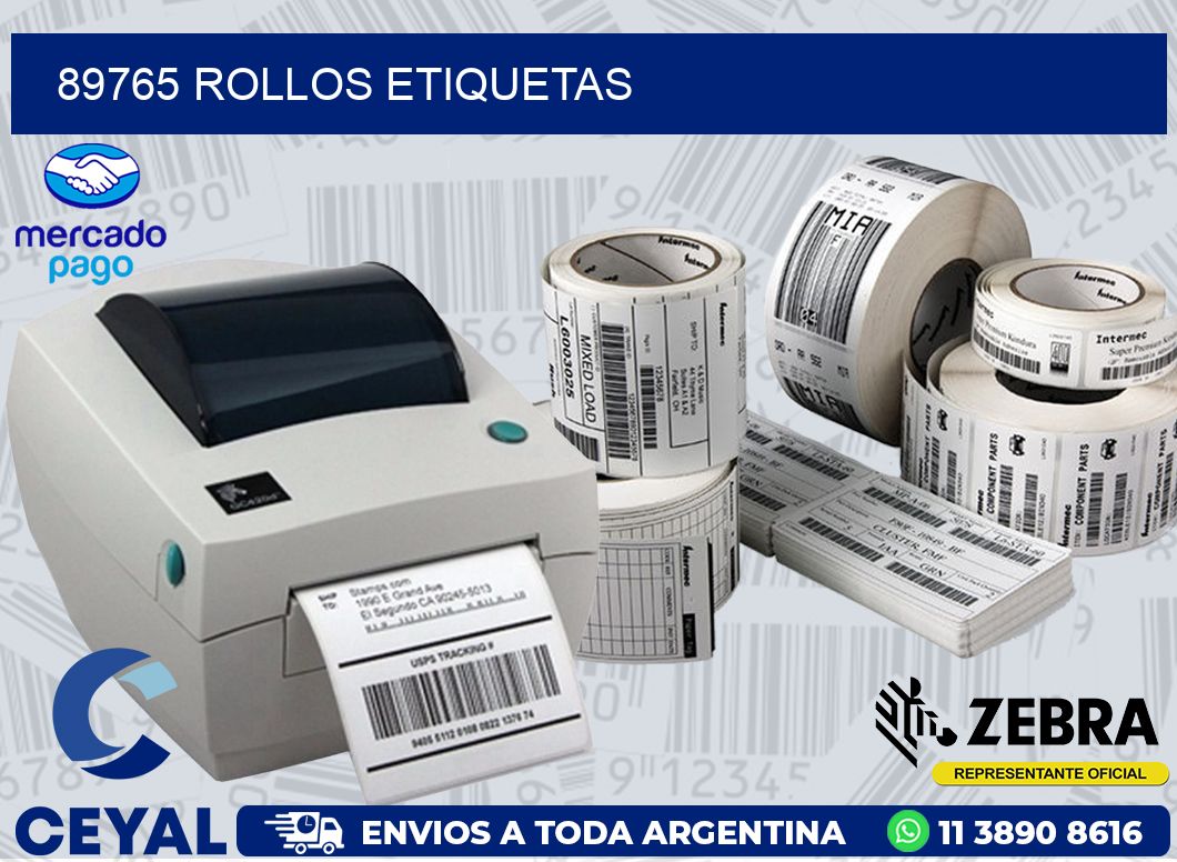 89765 ROLLOS ETIQUETAS