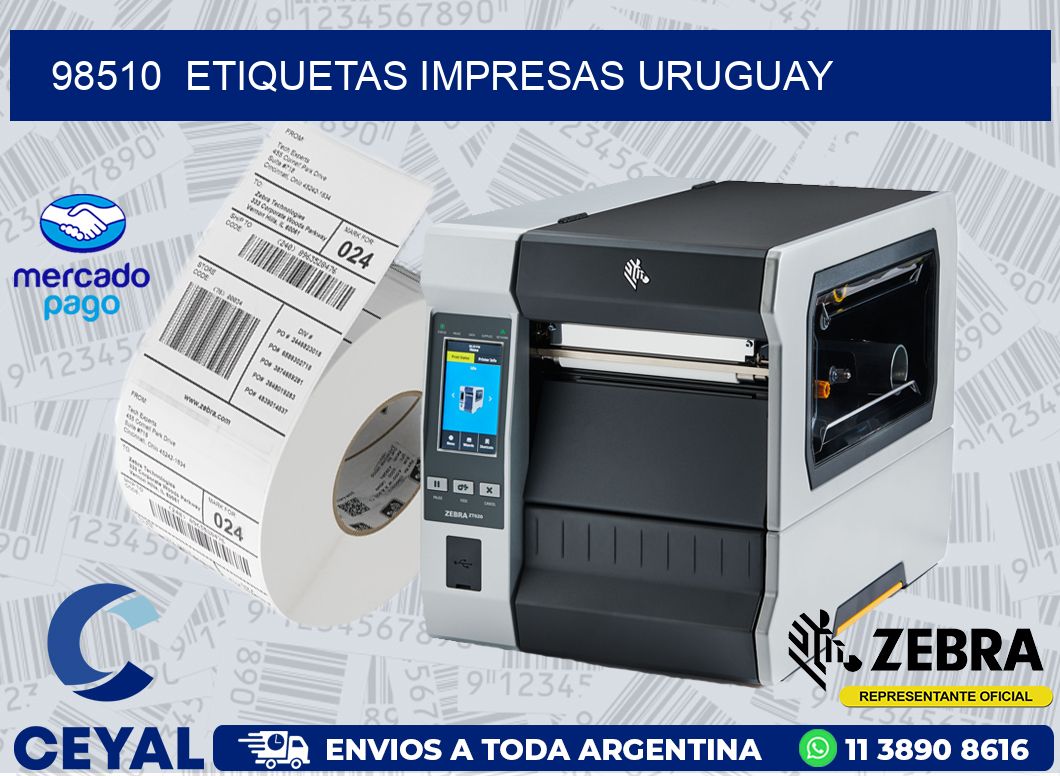 98510  ETIQUETAS IMPRESAS URUGUAY