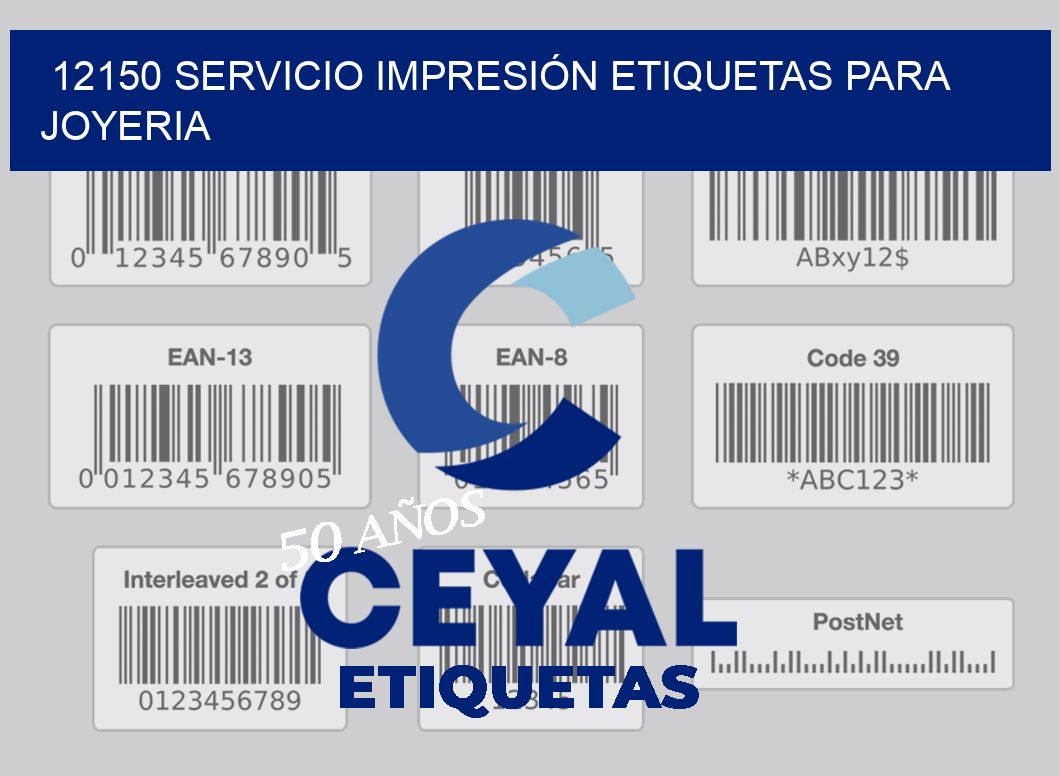12150 SERVICIO IMPRESIÓN ETIQUETAS PARA JOYERIA
