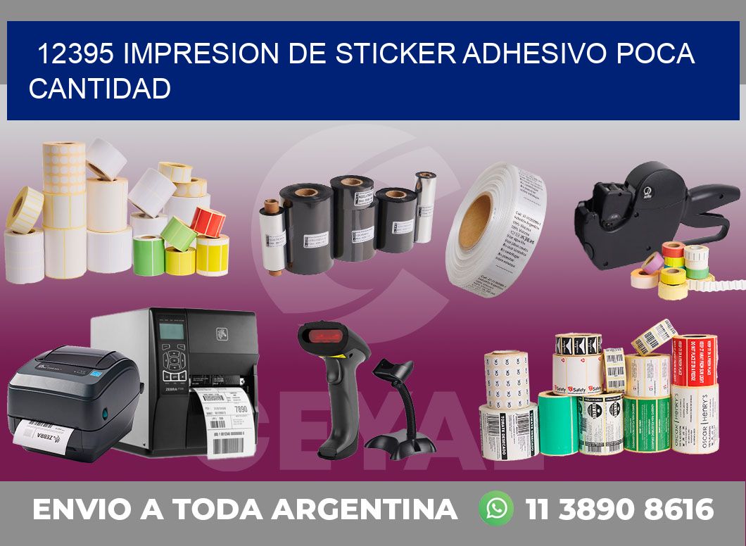 12395 IMPRESION DE STICKER ADHESIVO POCA CANTIDAD