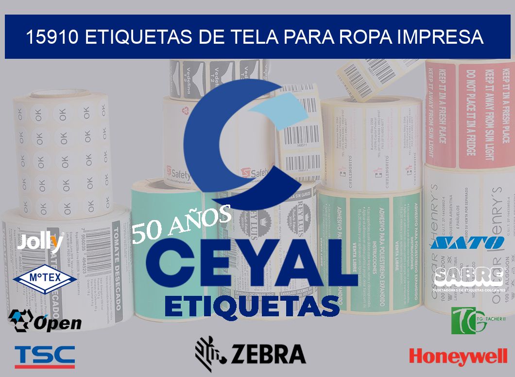 15910 ETIQUETAS DE TELA PARA ROPA IMPRESA