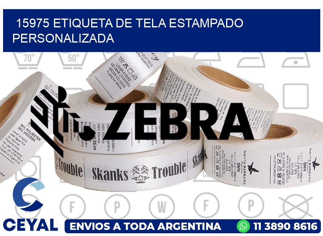 15975 ETIQUETA DE TELA ESTAMPADO PERSONALIZADA