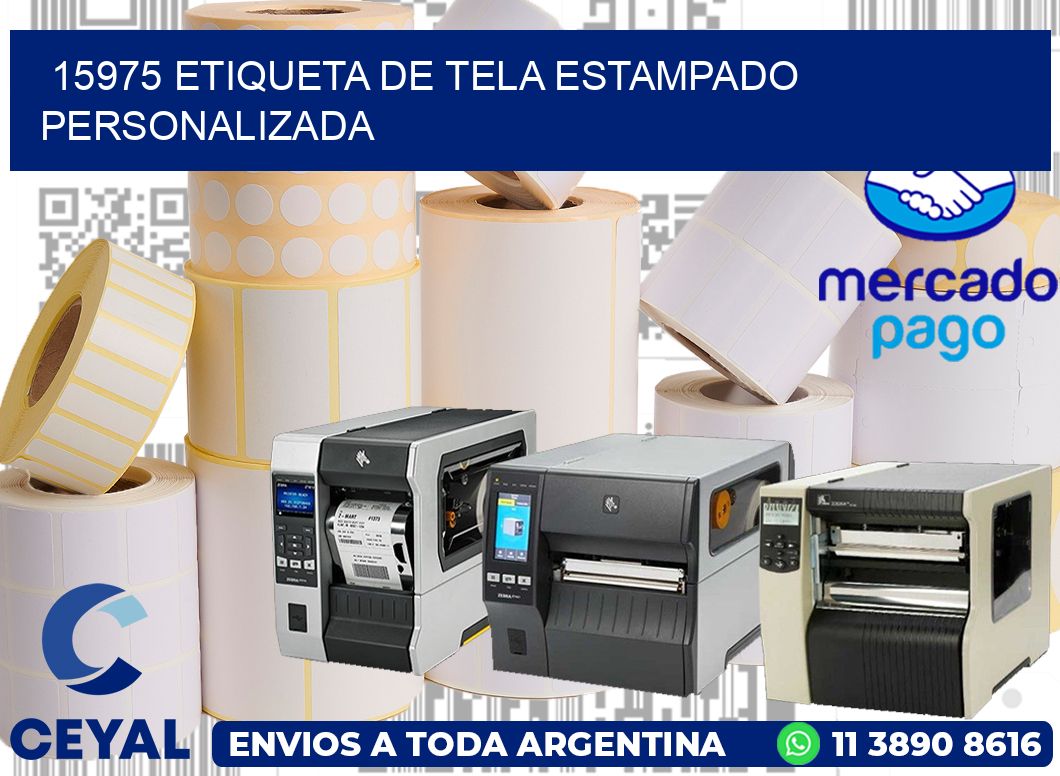 15975 ETIQUETA DE TELA ESTAMPADO PERSONALIZADA