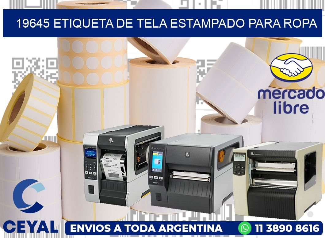 19645 ETIQUETA DE TELA ESTAMPADO PARA ROPA