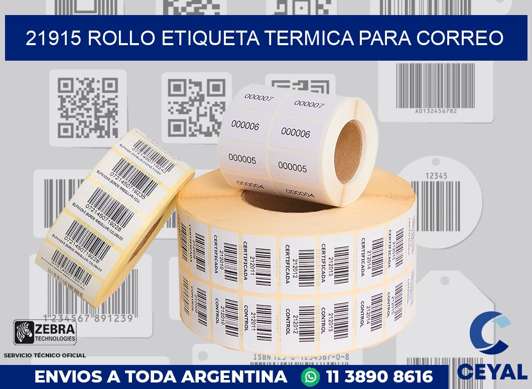 21915 ROLLO ETIQUETA TERMICA PARA CORREO
