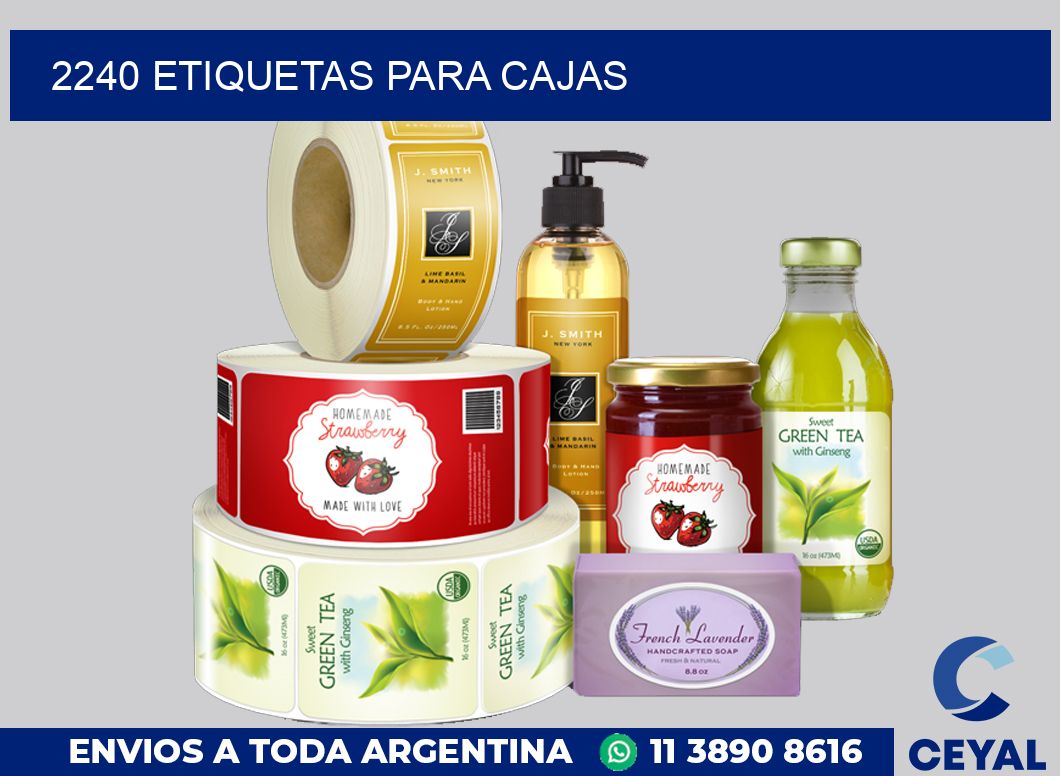 2240 ETIQUETAS PARA CAJAS