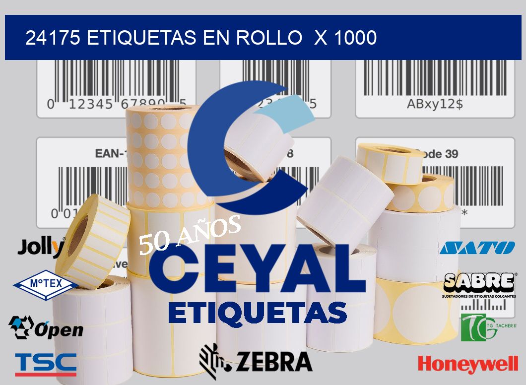 24175 etiquetas en rollo  x 1000