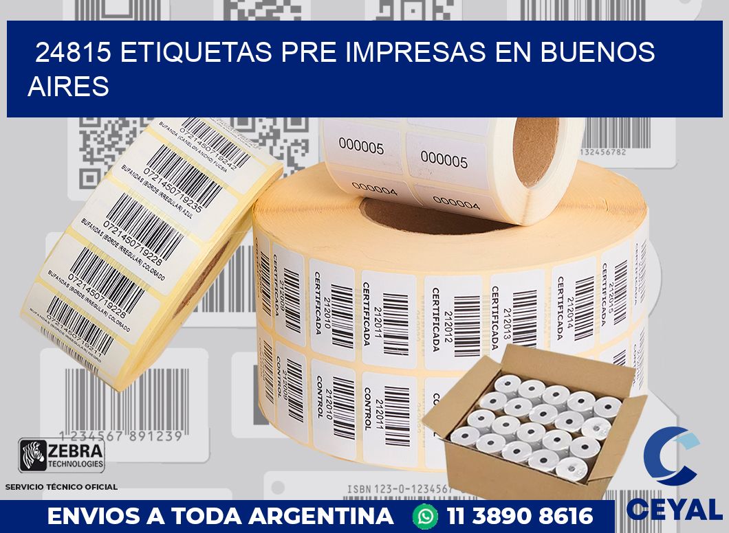 24815 ETIQUETAS PRE IMPRESAS EN BUENOS AIRES
