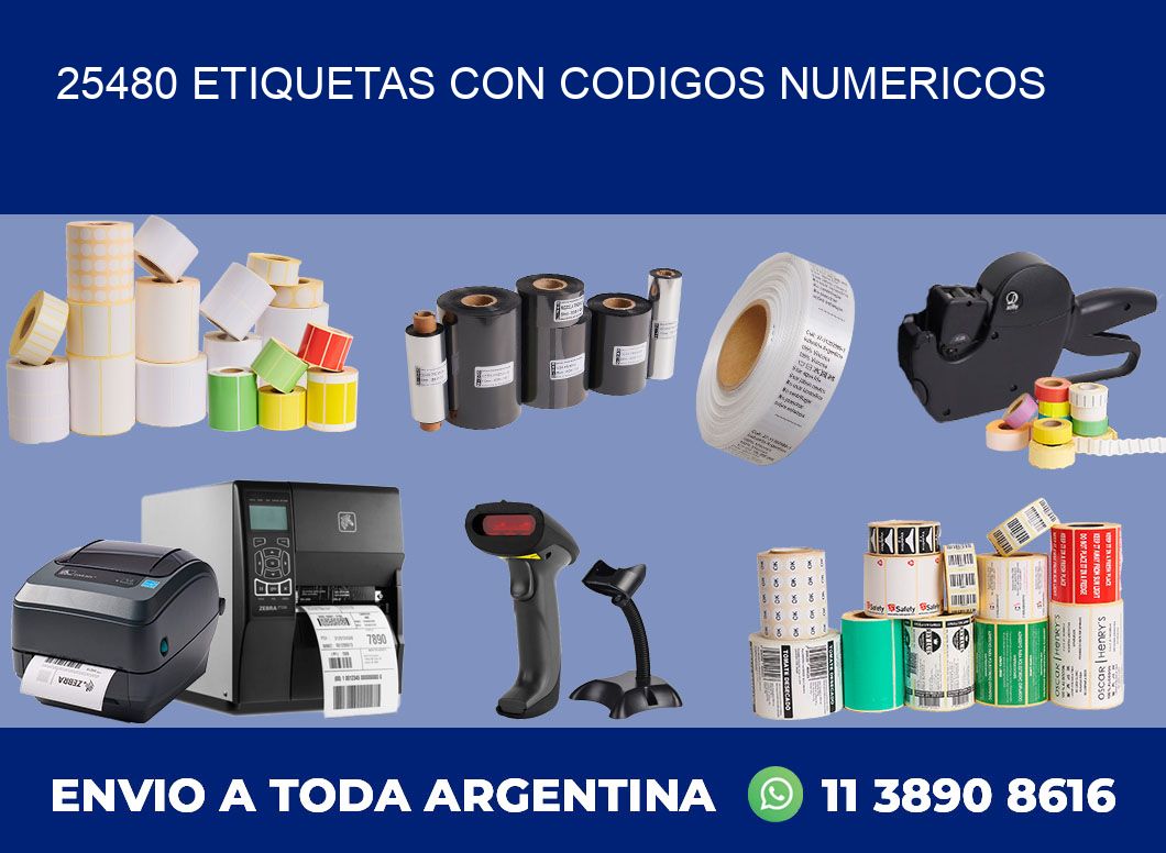 25480 ETIQUETAS CON CODIGOS NUMERICOS