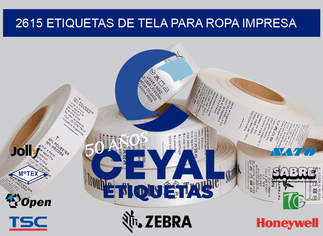 2615 ETIQUETAS DE TELA PARA ROPA IMPRESA