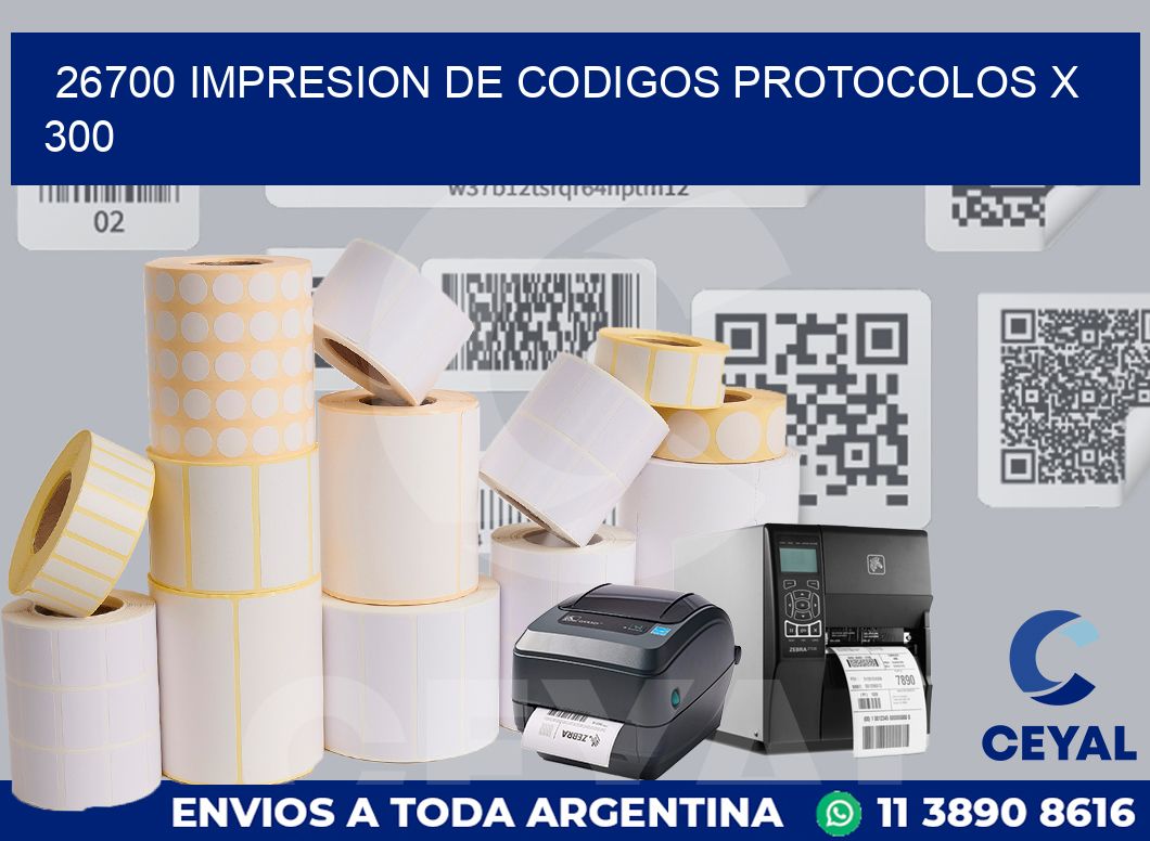 26700 impresion de codigos protocolos x 300