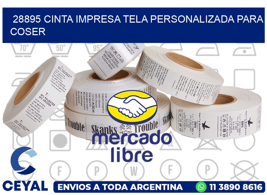 28895 CINTA IMPRESA TELA PERSONALIZADA PARA COSER